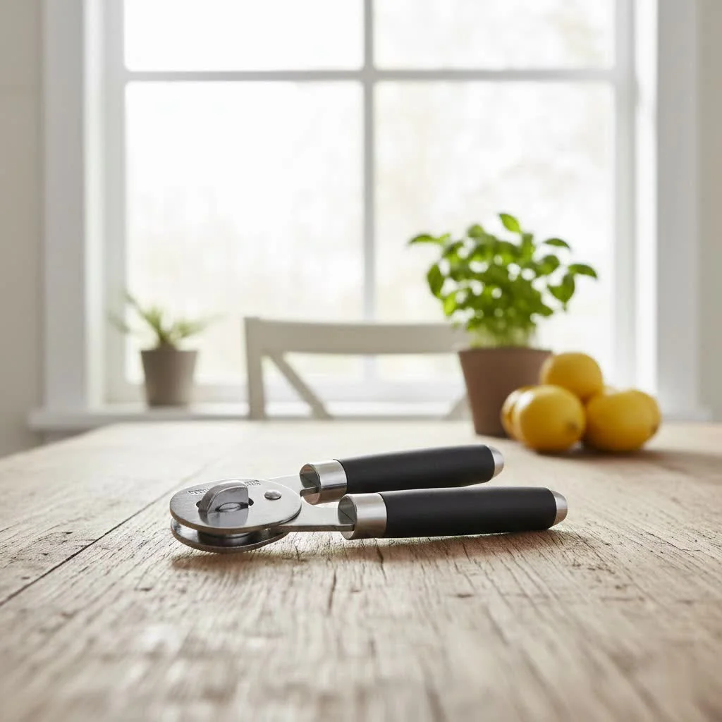 Electric can opener on a kitchen counter