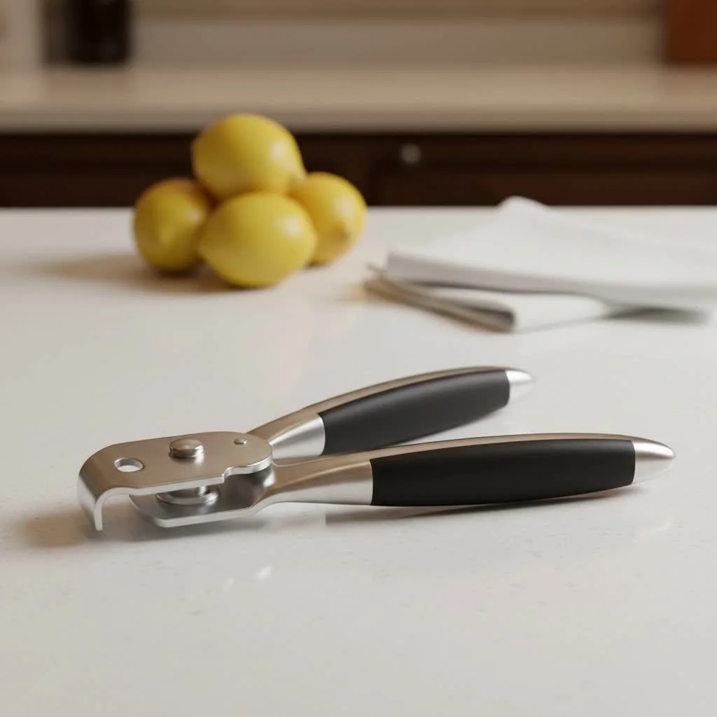 Manual can opener with ergonomic handles